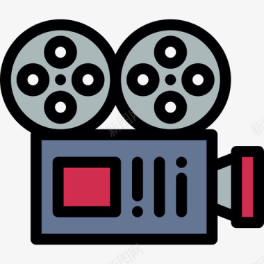 视频视频播放器电影2线性颜色图标图标