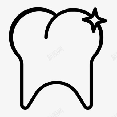闪亮的牙齿牙齿牙齿卷1图标图标