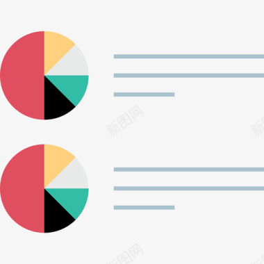 平面图矢量分析图表和图表6平面图图标图标