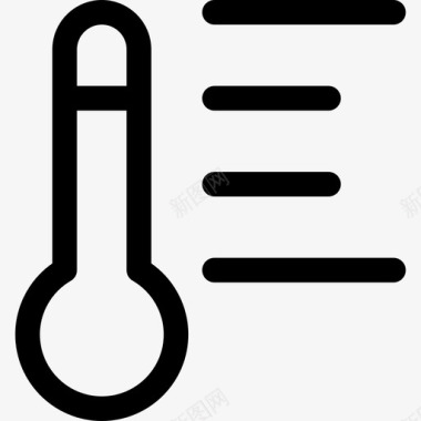 水温温度计温度计表面9线性图标图标