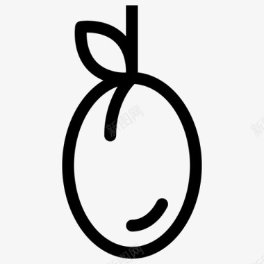 李子水果橄榄图标图标