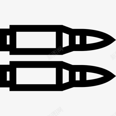 军用轮胎子弹军用2直线型图标图标