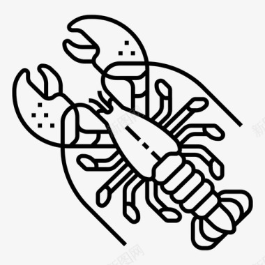 龙虾鱼食物图标图标