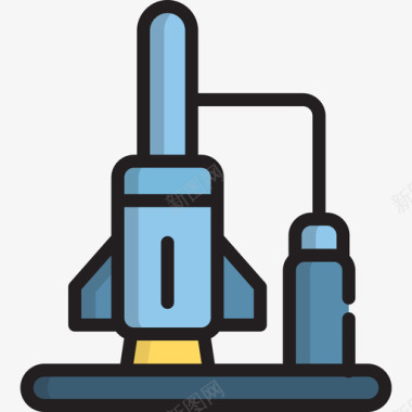 飞船矢量宇宙18号宇宙飞船线性颜色图标图标