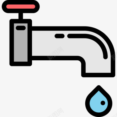 水滴生态7线性颜色图标图标