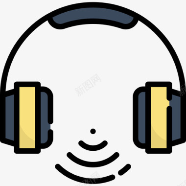 耳机转换线耳机物联网线颜色图标图标