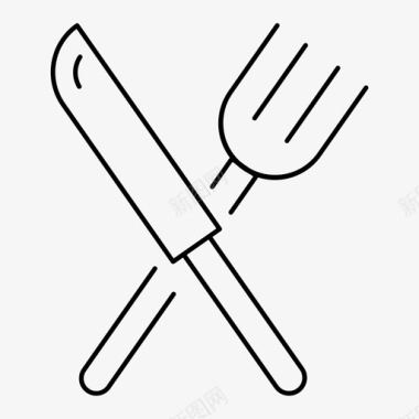 刀叉咖啡厅餐点图标图标