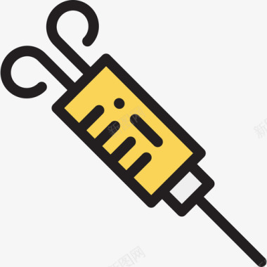 注射器实验室5线性颜色图标图标