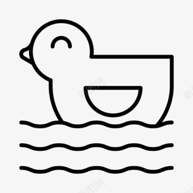 鸭子玩具橡皮鸭图标图标