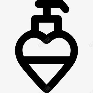 香水爱情和浪漫7大胆圆润图标图标