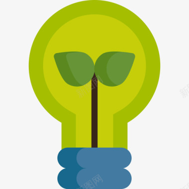 彩绘绿色背景绿色能源电力能源2持平图标图标