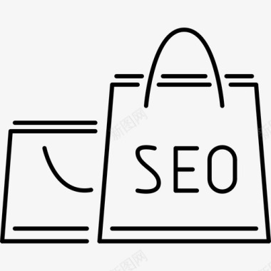 全部商品商品袋，seo，包装图标