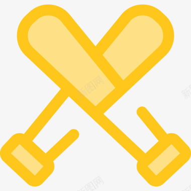 运动小人图标矢量素材棒球棒运动27黄色图标图标