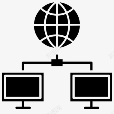 物联网背景数据传输通信连接图标图标