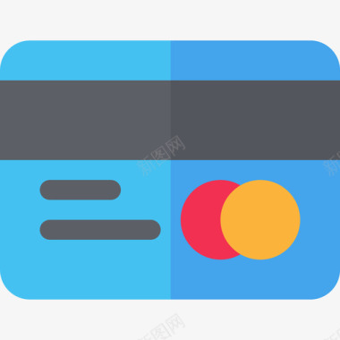 信用卡海报信用卡用户界面5扁平图标图标
