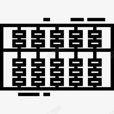 算盘矢量图算盘中国8线状图标图标