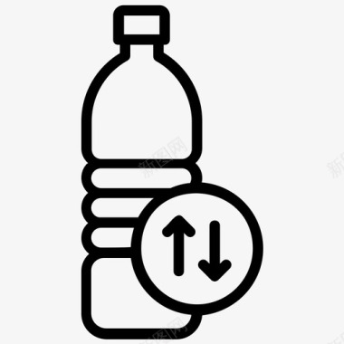 瓶子回收pet瓶塑料瓶图标图标