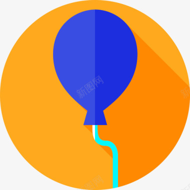 爱心气球气球游乐场18平坦图标图标