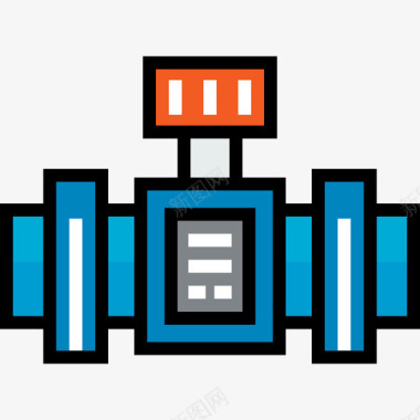 平面标识阀门工厂2线性颜色图标图标