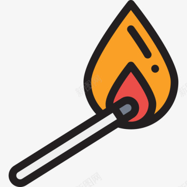 常用消防标识火柴消防队线颜色图标图标