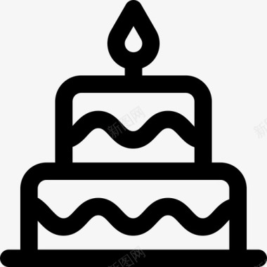生日蛋糕生日4直系图标图标