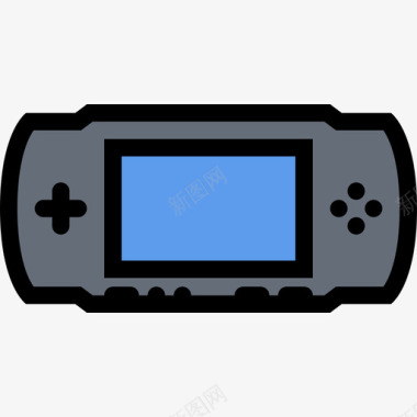 游戏机电子和电器彩色图标图标