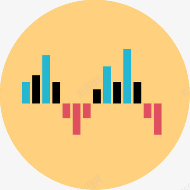 条形素材条形图搜索引擎优化和营销6扁平图标图标
