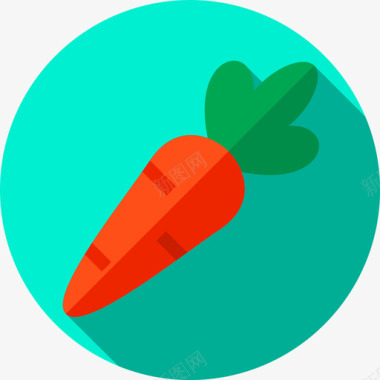 天然胡萝卜天然10扁平图标图标