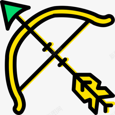 弓箭中世纪4黄色图标图标