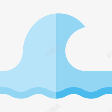 波浪冲浪5平坦图标图标