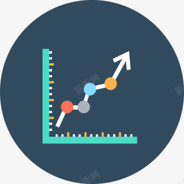 上升折线图折线图商业和金融11循环图标图标