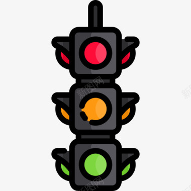 红绿灯赛车4线颜色图标图标