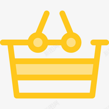 购物篮电子商务10黄色图标图标