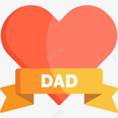 父亲节心脏父亲节平淡图标图标