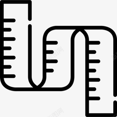 v6卷尺健身房6线性图标图标