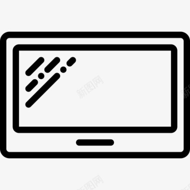 平板电脑tech3线性图标图标