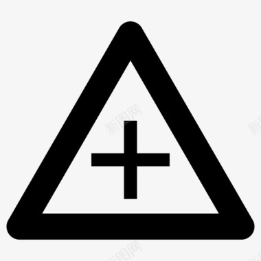 十字路口标志路标图标图标