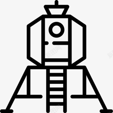 宇宙探测器着陆器宇宙22直线图标图标