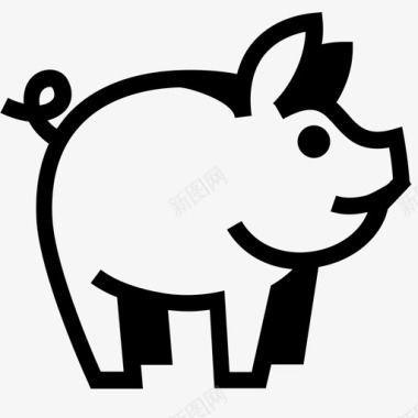 情侣的动物猪动物家猪图标图标