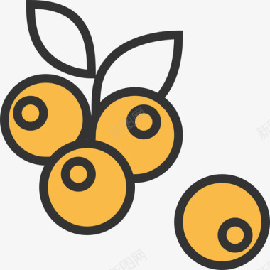 夏季水果橄榄水果黄影子图标图标