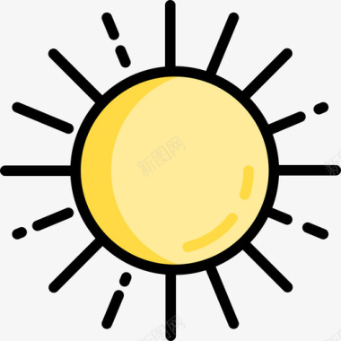 太阳春天8线颜色图标图标