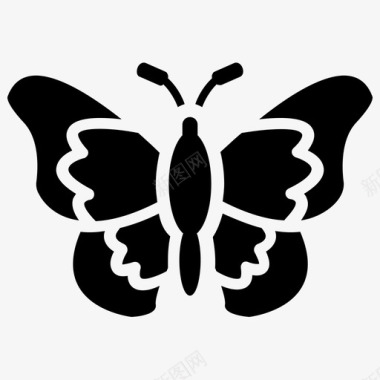 燕尾蝶美丽的昆虫飞蛾图标图标