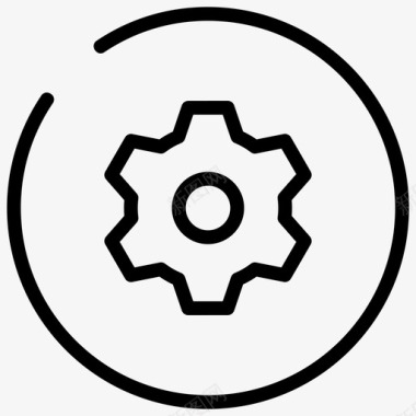 齿轮圆圈选项图标图标