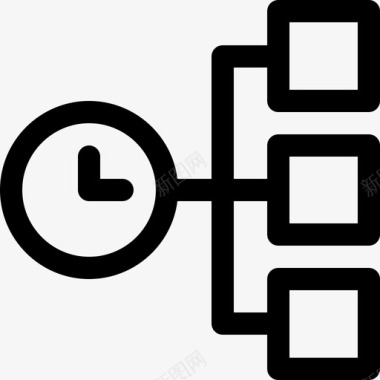 5s管理时间管理器时间管理5线性图标图标