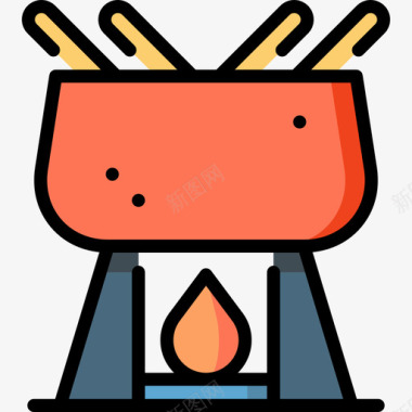 火锅肉丸火锅10号餐厅原色图标图标