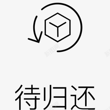 鸡字设计待归还字图标