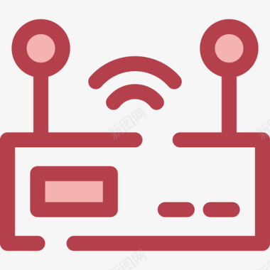2019红色调制解调器电子14红色图标图标