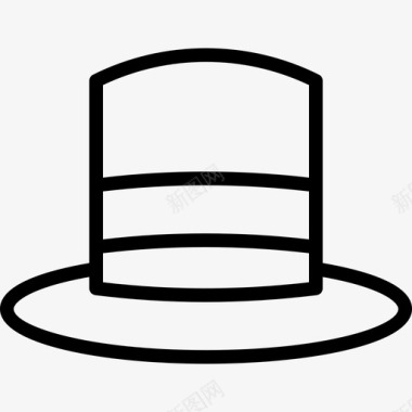 礼帽男士配件2直线型图标图标