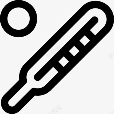 温度计夏季7线性图标图标