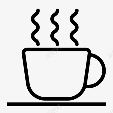 马克一杯热咖啡咖啡厅厨房图标图标